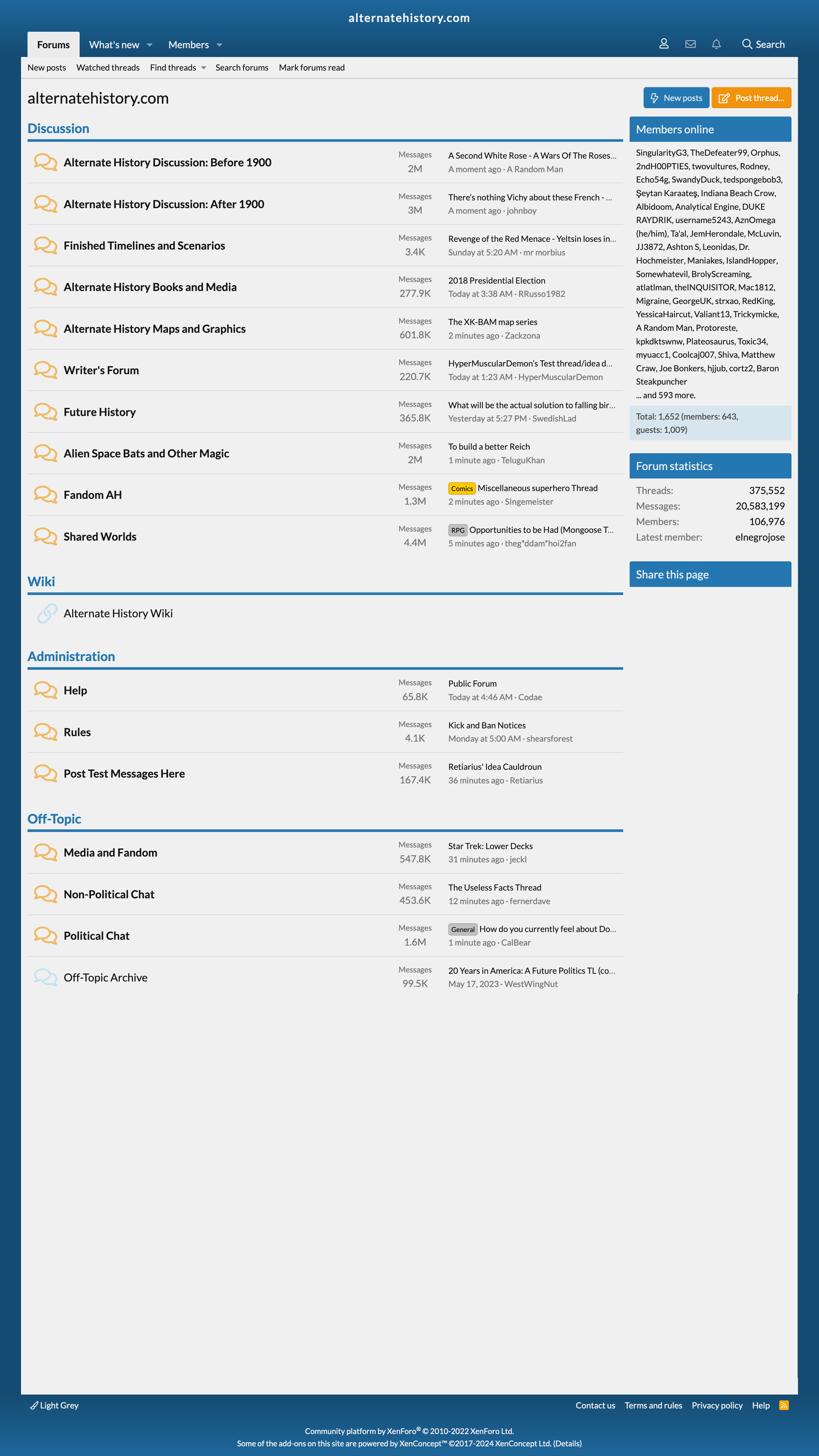 Alternate History's home page